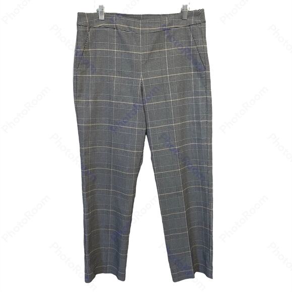 Emma & Olivia Trousers Womens 14 Plaid Pull On Stretch Pants Office Career Work - Picture 1 of 7